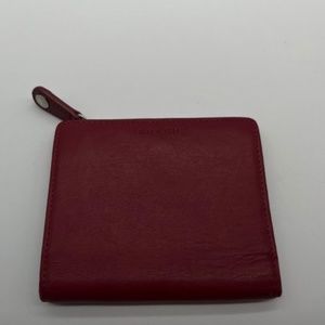 Coach Red Leather Bi Fold Wallet